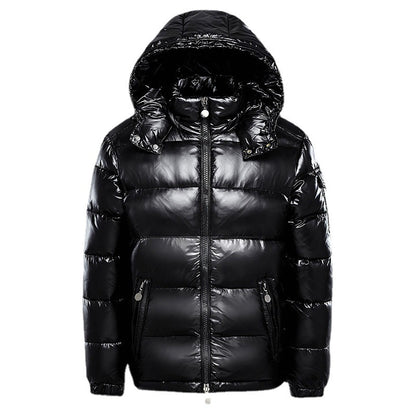 Padded short jacket for men and women, solid color