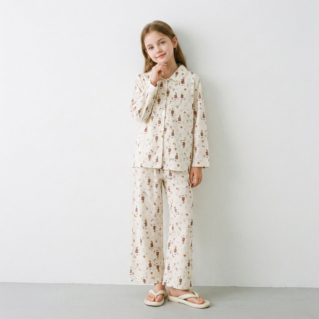 Women's Pajama Set, Cotton, with Light Fleece Lining