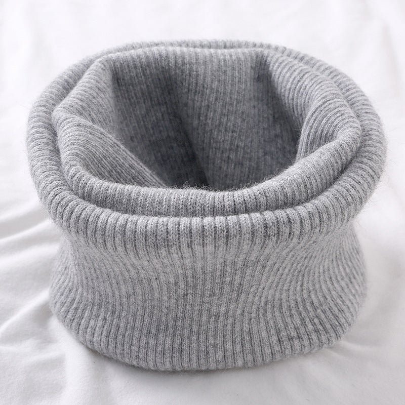 Knitted tube scarf, lined, for men and women