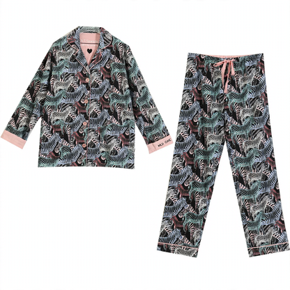 Women's pajamas, cotton, brushed on both sides, versatile