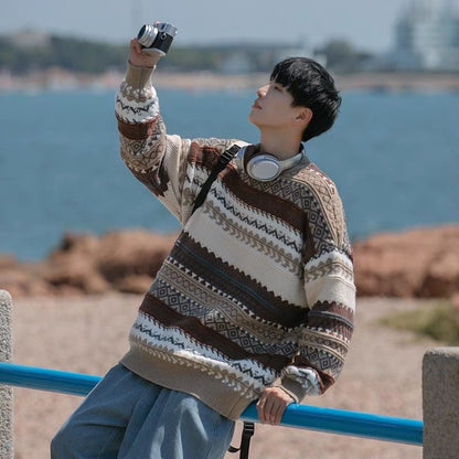 Men's Fair Isle Knit Sweater