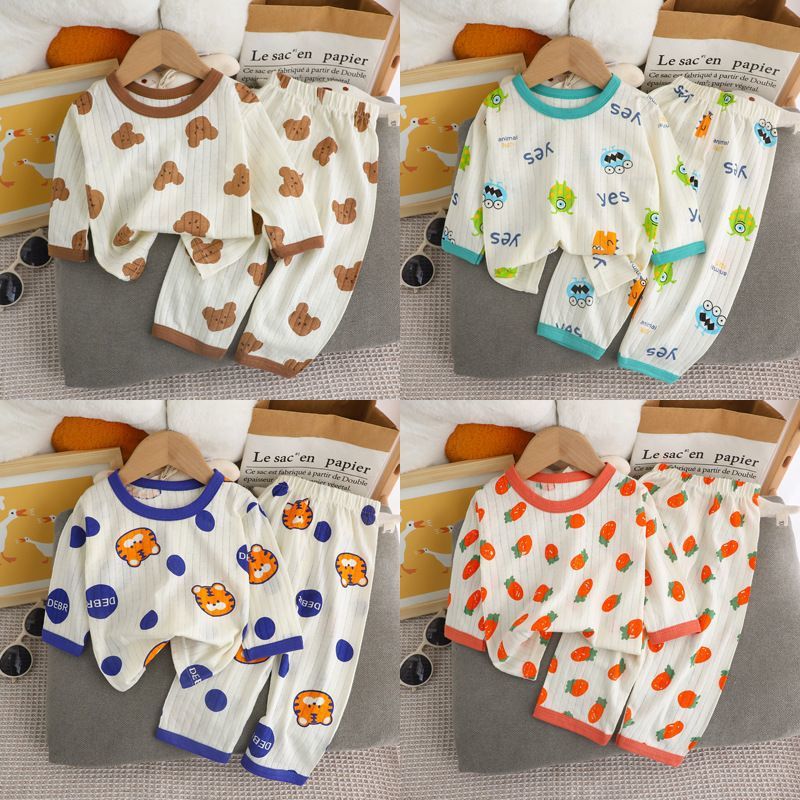 Kids Pajama Set, Cotton, 3/4 Sleeves, Summer