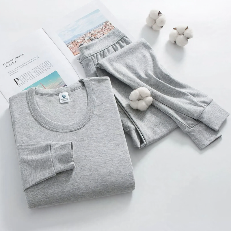 Cotton thermal underwear set for ladies and gentlemen