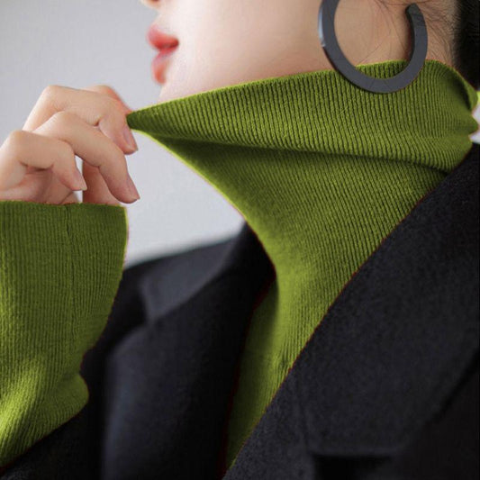 Fitted turtleneck sweater, various colors
