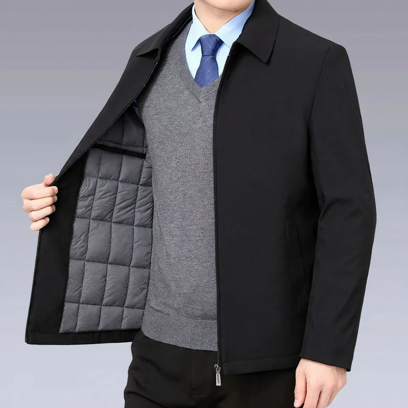 Men's Business Jacket, padded, lapel collar