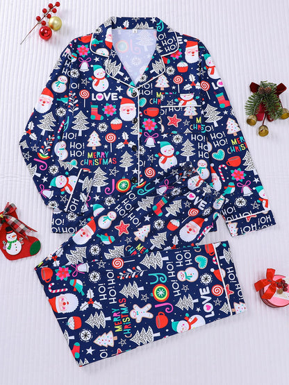 Christmas Loungewear Set with Candy Cane Pattern