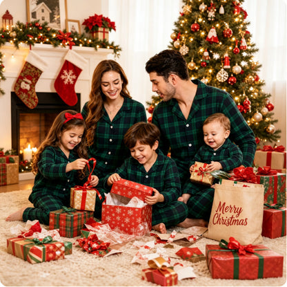 Family Pajama Set, checkered, Long Sleeve, 2632
