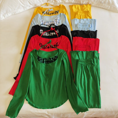 Women's Pajama Set, Long Sleeve, Cotton, with Chest Padding