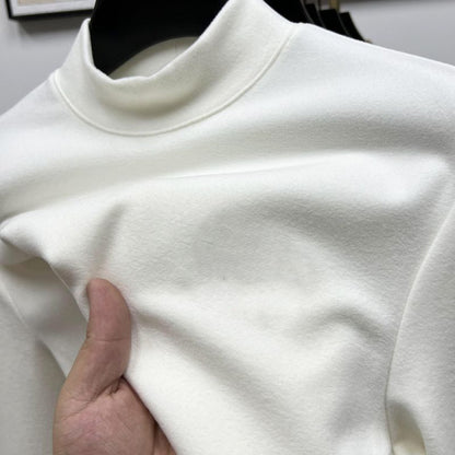 Men's long sleeve shirt with stand-up collar, lined