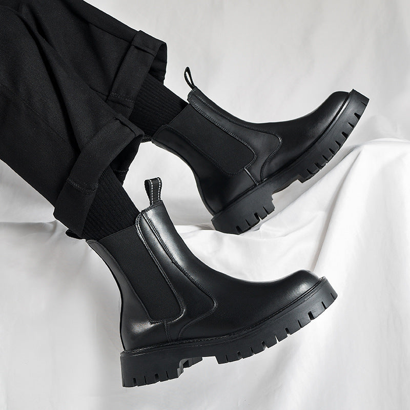 Men's Chelsea Boots made of leather, water-repellent