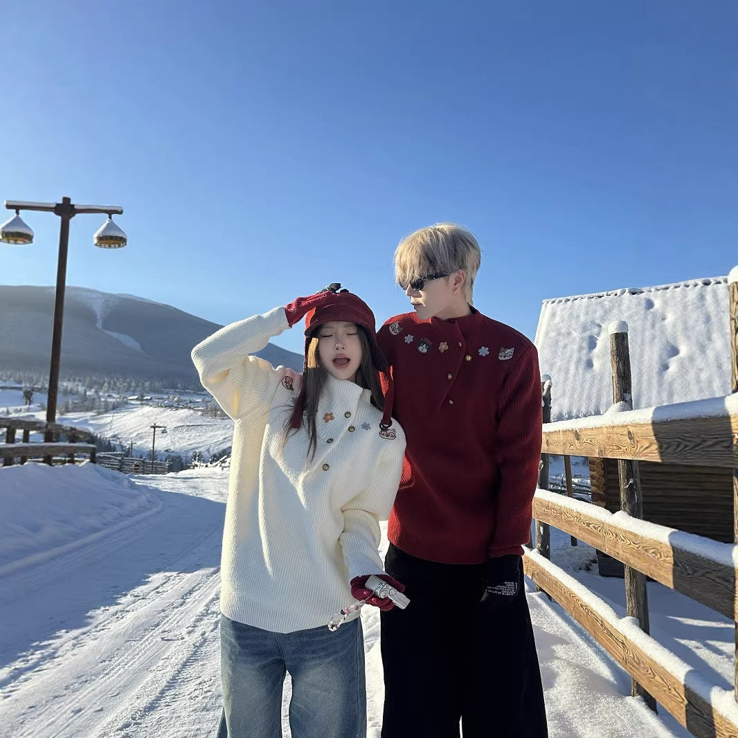Unisex Knit Sweater for Autumn and Winter