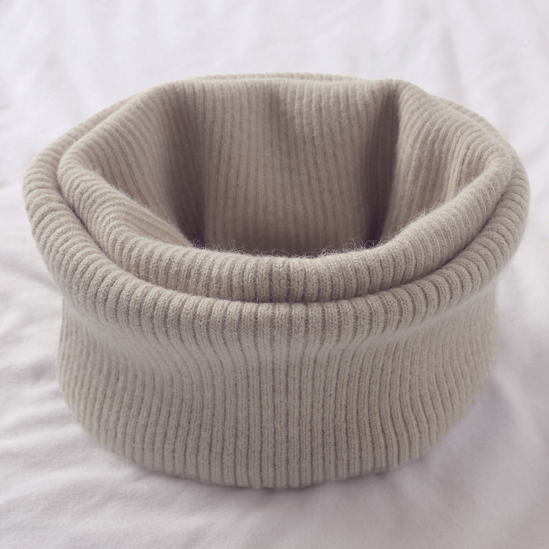 Knitted tube scarf, lined, for men and women