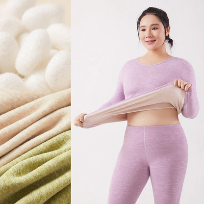 Ladies Thermal Underwear Set, lined, plus sizes