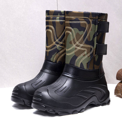 Padded men's winter boots, non-slip