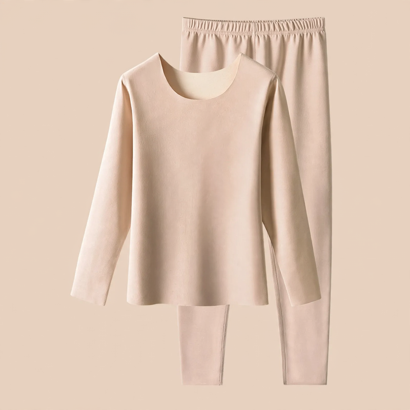 Padded thermal underwear set with heating function