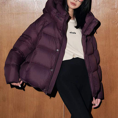 Light short women's down jacket