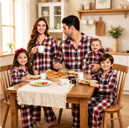 Family Pajama Set, checked