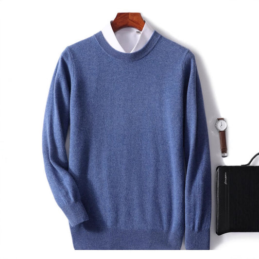 Men's pullover, round neck, loose fit