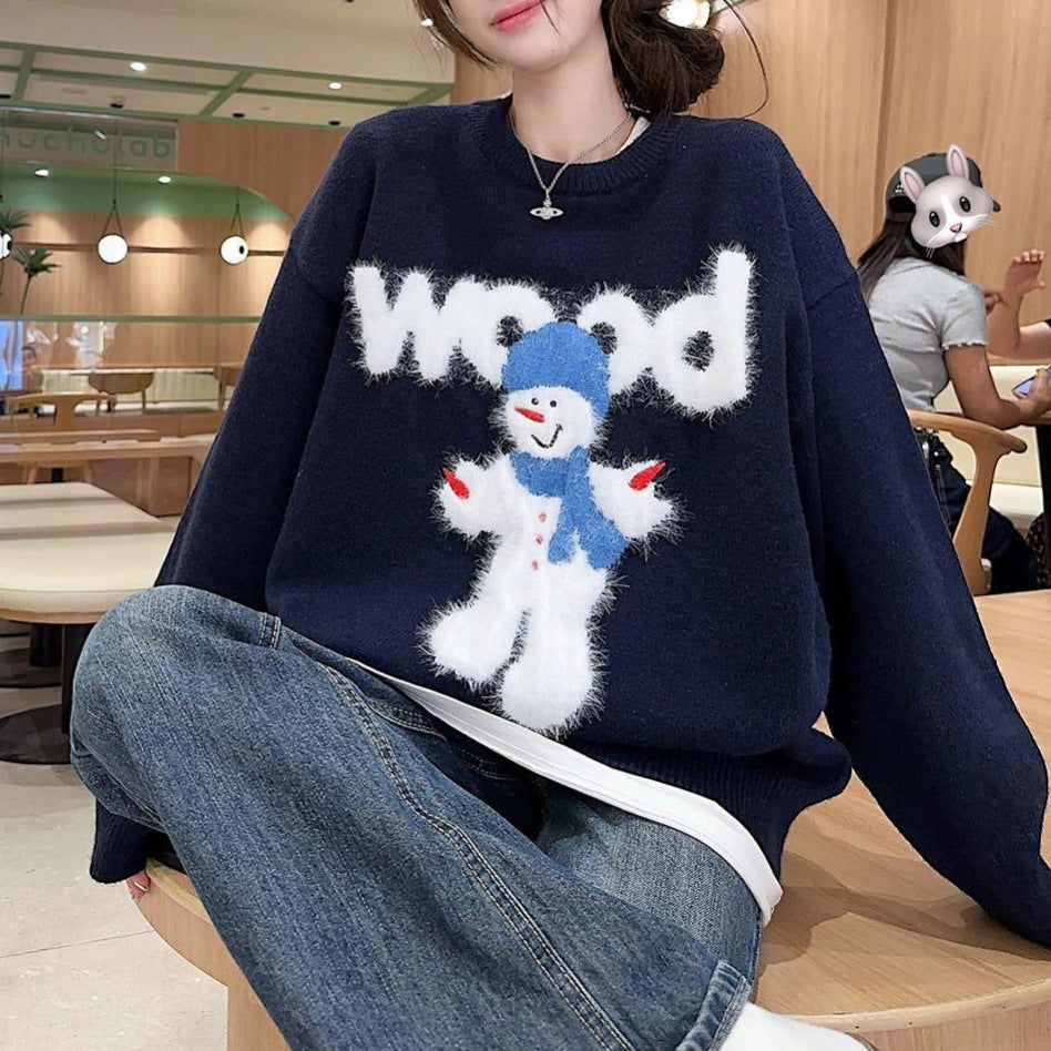 Casual women's knit sweater in a relaxed style