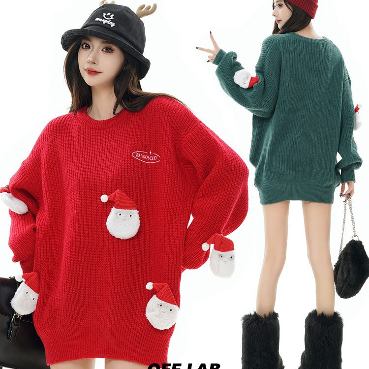 Retro Christmas Knit Sweater for Couples, Thickened
