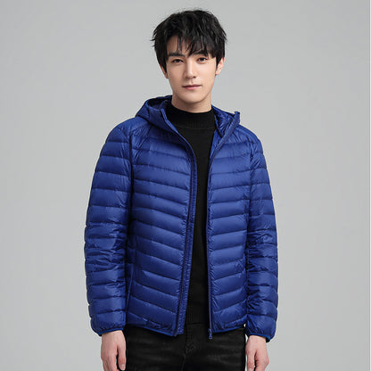 Men's Down Jacket, light, short, with duck down