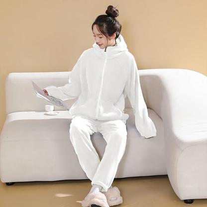 Padded Flannel Loungewear Set for Women