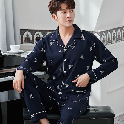 Men's Pajama Set, 100% Cotton, Long Sleeve, Plus Sizes