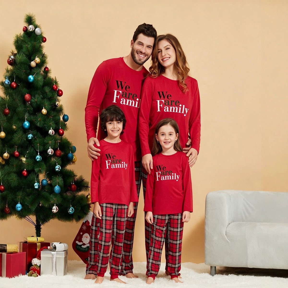 Family Pajama Set, checked