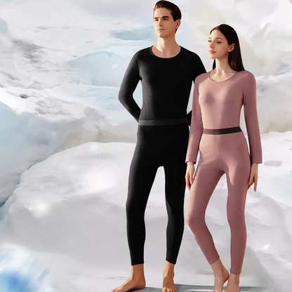 Padded thermal underwear set with knee protection