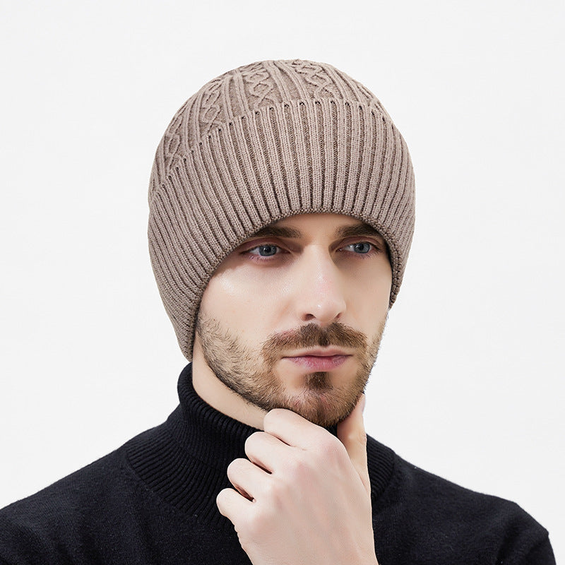 Knit hat and neck warmer set, One size