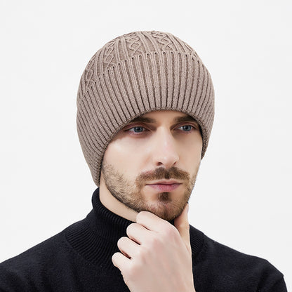 Knit hat and neck warmer set, One size