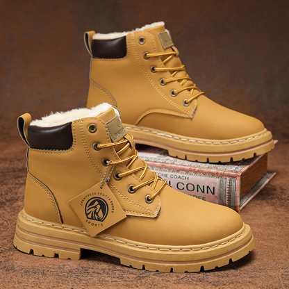 Padded men's work boots in oversized sizes
