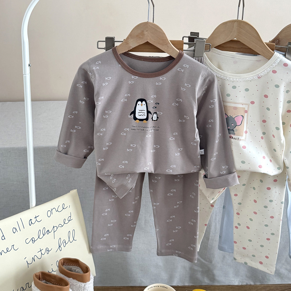 Children's Pajama Set, Cotton Blend, Various Patterns