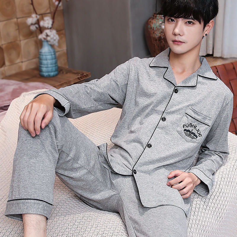 Men's pajamas made of 100% cotton, plus sizes