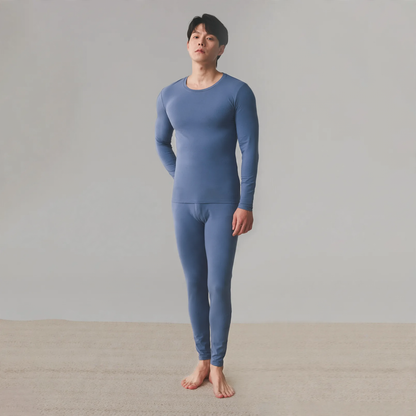Men's underwear set, warming, crew neck