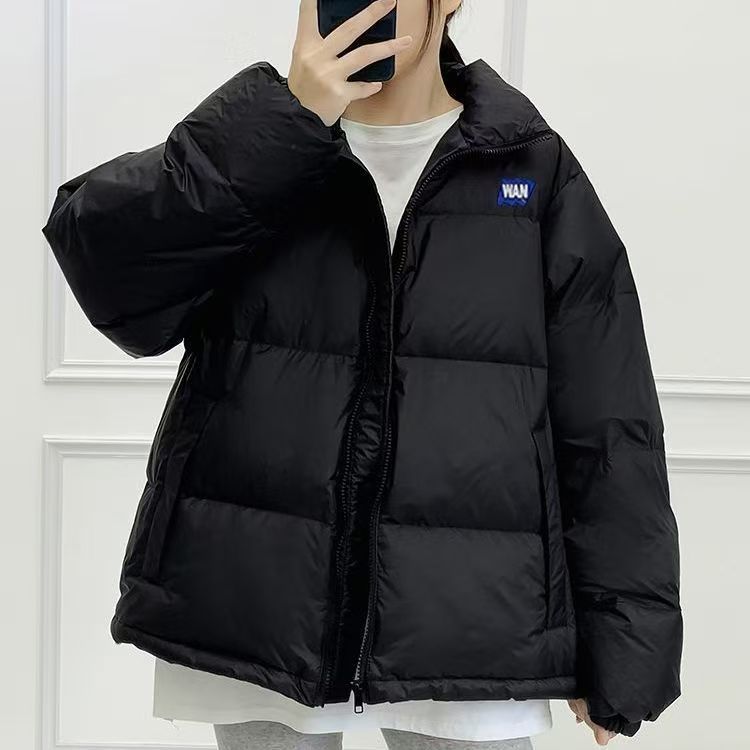 Short women's quilted jacket, loose, lined