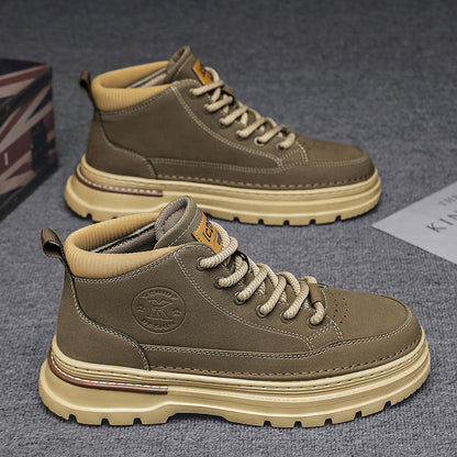 Men's vintage style boots, breathable