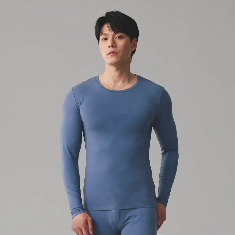 Men's underwear set, warming, crew neck