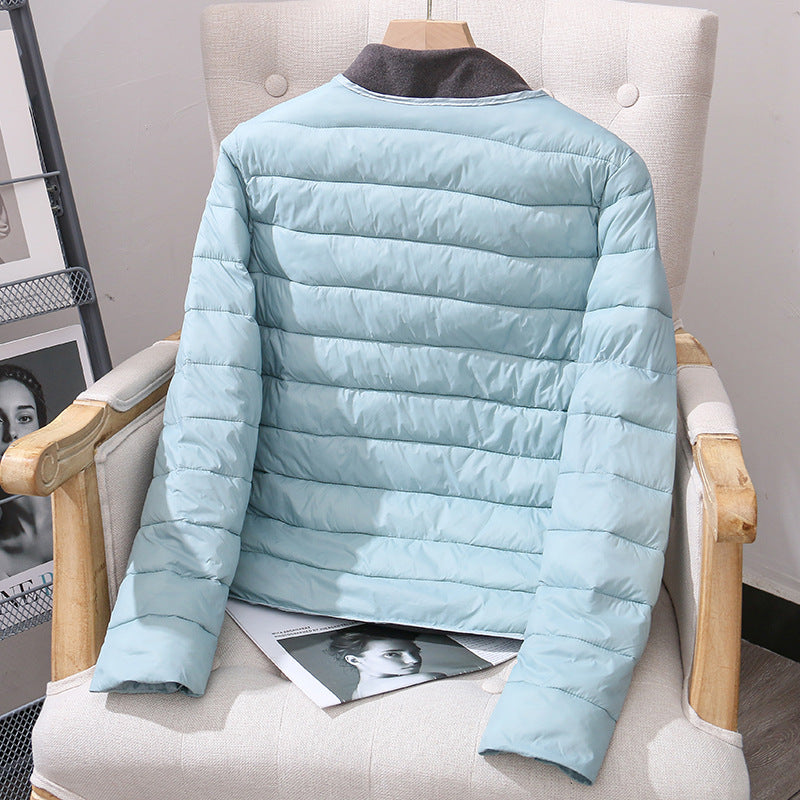 Lightweight, reversible women's quilted jacket
