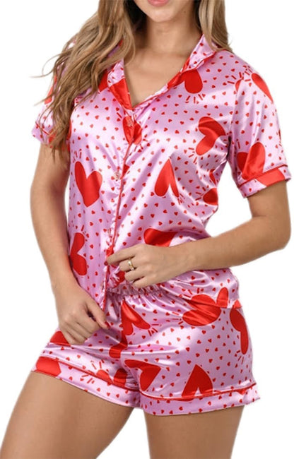 Women's pajamas with Christmas tree print, long sleeve