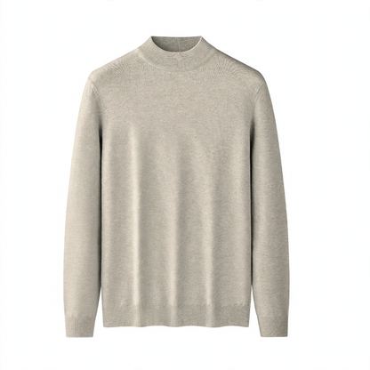 Men's Wool Modal Pullover with Stand-up Collar