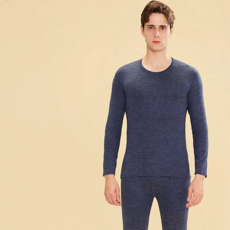 Thermo set made of wool and silk, brushed on both sides