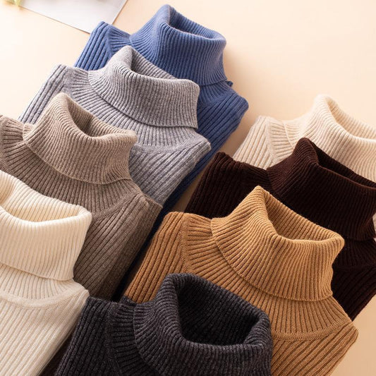 Women’s turtleneck sweater, knitted, slim fit