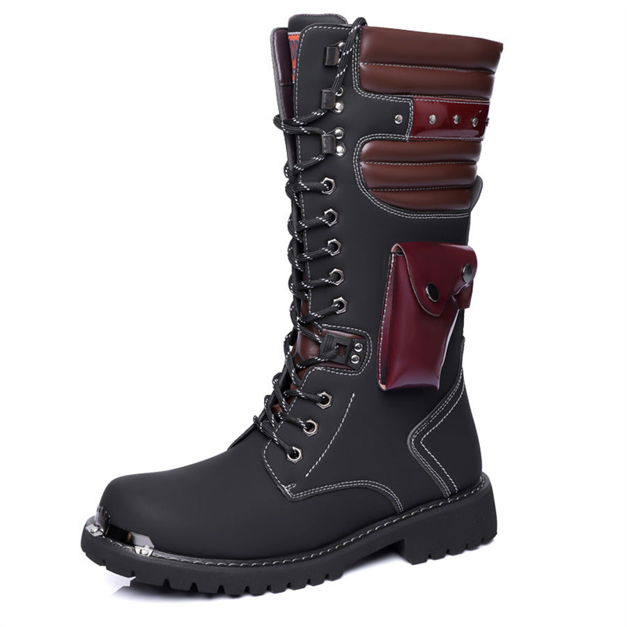 Robust men's boots with high shaft
