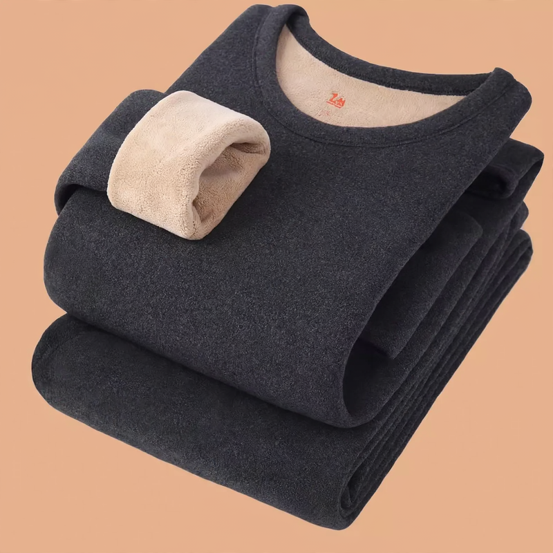 Men's Thermal Set, lined, Stand-up collar