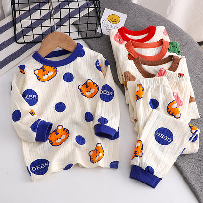 Children's Pajama Set made of Cotton with Jacquard Pattern
