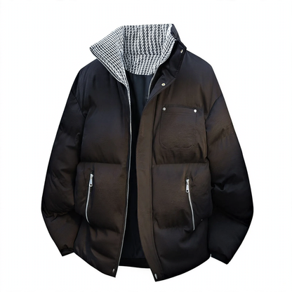 Padded Stand Collar Winter Jacket for Men and Women