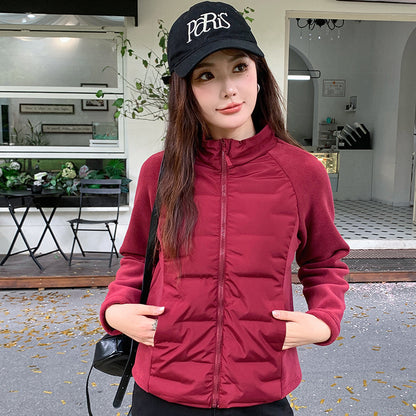 Sporty down jacket with graphene fleece lining