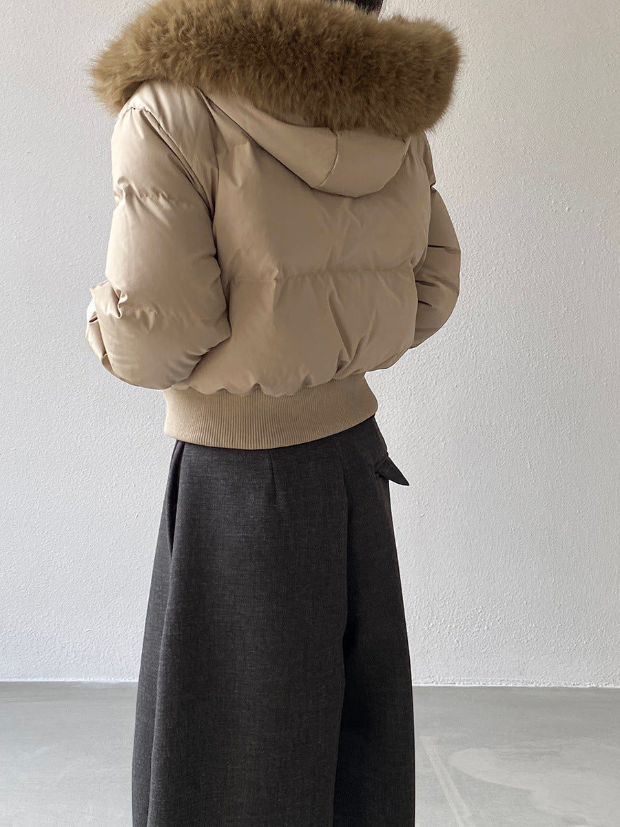Short down jacket for women, 90% white duck down