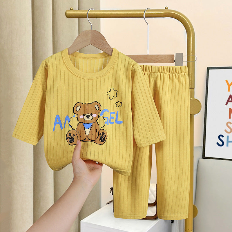 Light children's house suit sets made of cotton